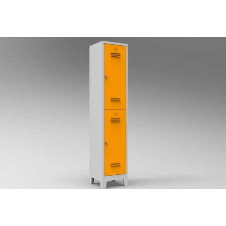 Boydan ikili Soyunma Dolabı Gri – Sarı MRT.10.01.42