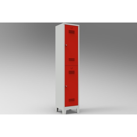 Boydan ikili Soyunma Dolabı Gri – Kırmızı MRT.10.01.40