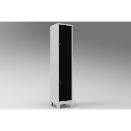 Boydan ikili Soyunma Dolabı Gri – Siyah MRT.10.01.43