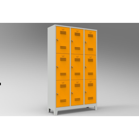 Dokuzlu Soyunma Dolabı Gri – Sarı MRT.10.01.47