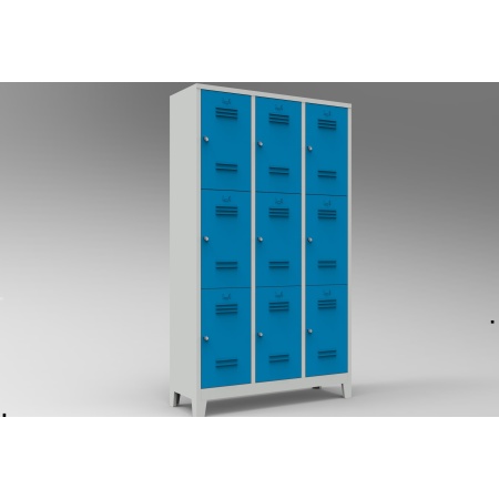 Dokuzlu Soyunma Dolabı Gri – Mavi MRT.10.01.46