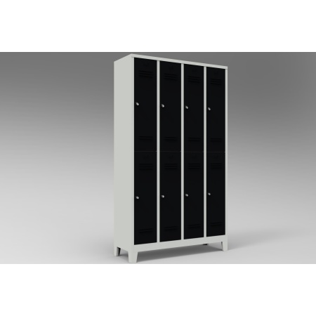 Sekizli Soyunma Dolabı Gri – Siyah MRT.10.01.53